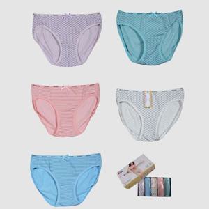 다양한 컬러 면스판 여성 미디삼각 5매입 0230vi
