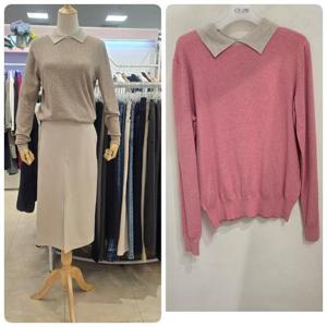 오프리미츠 HC26 70%최종인하가카라배색넥기본세미정장니트티셔츠남구홈플러스 M23kt1a06