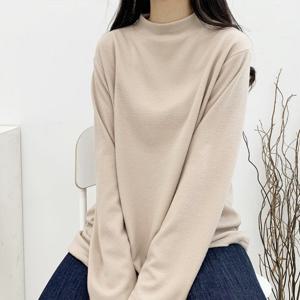 [아이우먼]빅사이즈 410 보송보송피치폴라넥티 DZYT074