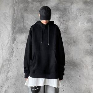 겨울 캐주얼룩 남여공용 부드러운 오버핏 기모 후드티