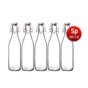 보르미올리 지아라원형 보틀 500ml 5p 카페용기 시럽 오일병 더치카페