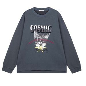 리버클래시 FW 그레이 세미 오버핏 애니멀 아트웍 티셔츠 LJW41228
