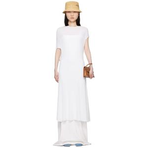 25 FW 쟈크뮈스 여성 화이트 라 카사 라 로브 살레르노 미디 드레스 242553F054002