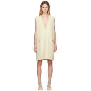 25 FW 메종마르지엘라 여성 오프 화이트 태피터 미니 드레스 242188F052003