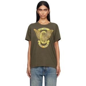 25 FW 비즈빔 여성 그레이 박스 티셔츠 242487F110000