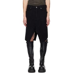 25 FW 릭오웬스 남성 블랙 로데네트 스커트 242232M193020