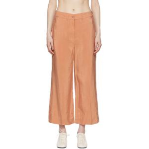 25 FW  여성 오렌지 실크 슬랙스 221646F088007