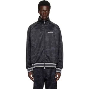 25 FW BAPE 남성 블랙 솔리드 카모 트랙 재킷 251546M202004