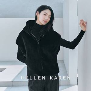 [헬렌카렌]24FW FAUX 밍크 후드 베스트 재킷