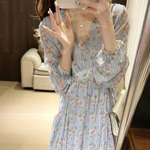 G126587_플라워패턴 시스루 롱원피스