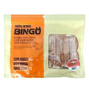 애견간식 빙고 숯불 사사미 치킨바 400g 1팩