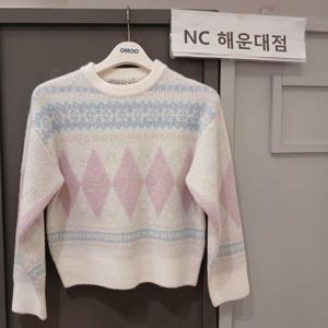 [오후]아가일 자가드 스웨터 OHKA24T52