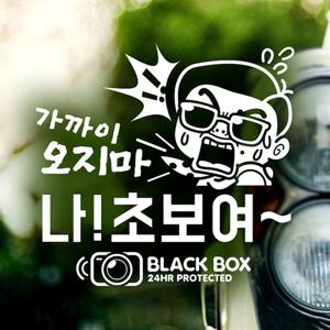 가까이오지마 3탄 블랙박스 초보운전스티커-반사