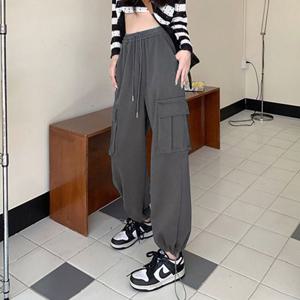 긴바지 비쿠스 여자 카고 밴딩 스트링 조거 팬츠 SH500394 트