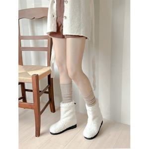 [엘케이트] 여성 앵클부츠 뽀글이 기모안감 겨울 삿포로 방한 룸슈즈 LKR1350