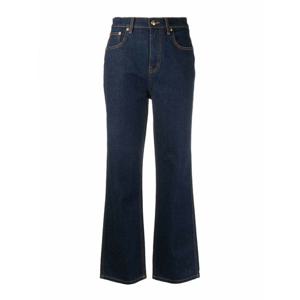 [TORY BURCH] 라프리마 여성 스트레이트 레그 하이라이즈 진 위드 콘트라스트 스티칭 145939408 Dark 워시 /8