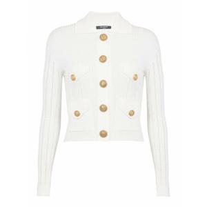 [BALMAIN] 라프리마 여성 가디건 위드 버튼 CF1KL150KF240FA 화이트 /8