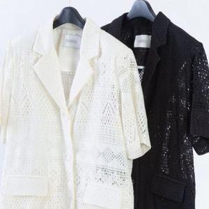 자켓 펀칭 레이스 빅사이즈 306E479S 자수 썸머