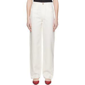 25 FW Loulou de Saison 여성 화이트 아르데아 슬랙스 251473F087005
