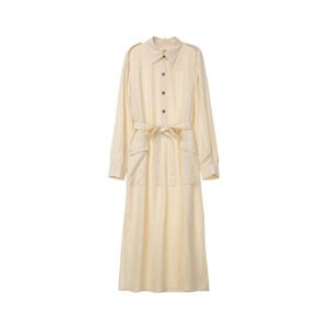 아떼 바네사브루노 여성 24FW 아이보리 스트랩 리넨혼방 긴팔원피스 VLDR4D405IV
