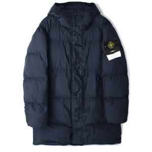 24FW 스톤 크링클랩스 후드 롱패딩 네이비 811570123 V0020