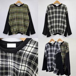 위쉬몰 NB 슬리체크배색루즈긴팔티(T581H501) 빅사이즈