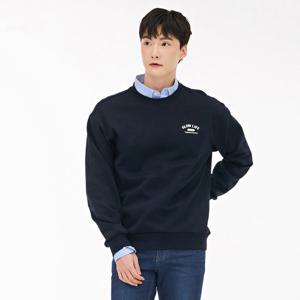 공용 에센셜 모던 로고 맨투맨 티셔츠-EARU5112B04
