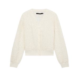질스튜어트 뉴욕 여성 24FW New 컬러 크림 레이스&수술 포인트 나일론혼방 가디건 JSBL4D470CR