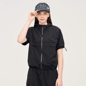 [링스] [25SS] 여성 반팔 트레이닝 셋업 아노락 점퍼 L21E1JP283_BK