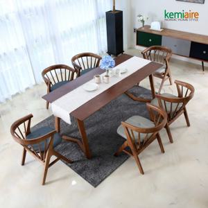케미에르 세인트 6인 원목식탁SET(의자형) KHD-658