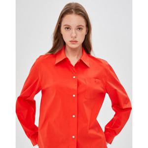질스튜어트 뉴욕 여성 24FW 레드 솔리드 레귤러핏 나일론 혼방 블라우스 JSBL4D140R2