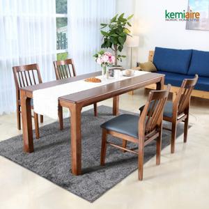 케미에르 브레스트 4인 원목식탁SET(의자형) KHD-408