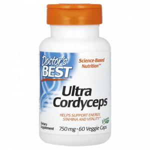 닥터베스트 (닥터스 베스트) Doctors Best, 울트라 동충하초, 750mg, 베지 캡슐 60정