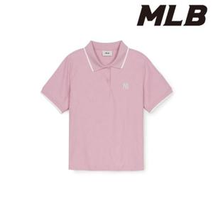 MLB (3FPQM0353-50PKM)  25S 신상 여성 다이아 모노그램 톤톤 자카드 카라 티셔츠