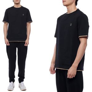 [브루넬로쿠치넬리] 24SS 남성 레이어드 로고 반팔티셔츠 (M0B137427G CBC71 24S)