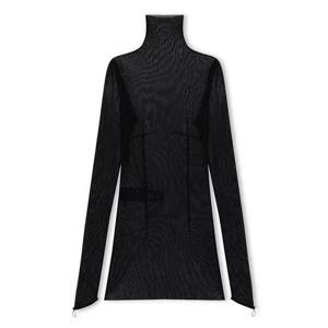 [ANN DEMEULEMEESTER] 라프리마 여성 티셔츠 Zenia 롱 슬리브 하이 넥 탑 B0011446FA357 099 블랙 /9