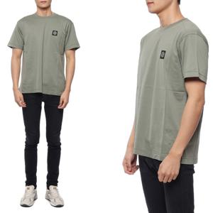 [스톤아일랜드] 23FW 남성 로고 패치 반팔티셔츠 (791524113 V0055 23F)
