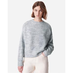 아떼바네사브루노 24FW 라이트블루 라운드넥 보카시 니트 VISW4F220B1