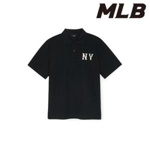 MLB (3APQB0353-50BKS) 베이직 쿠퍼스 로고 오버핏 카라 티셔츠