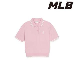 MLB (3FPQB0253-43PKM) 여성 베이직 크롭 카라 티셔츠