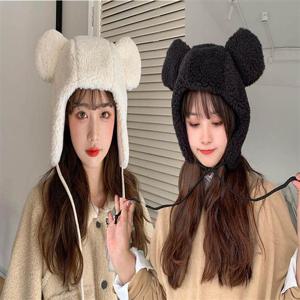 귀달이 모자 러블리 바라클라바 여성 곰돌이귀 뽀글이