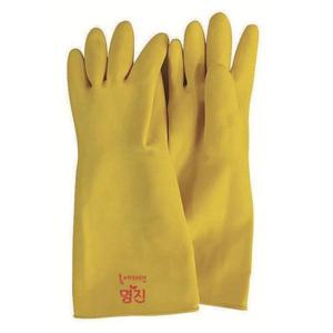 명진 공업용고무장갑 명진9호(황색) 10조 자재