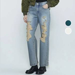 [버커루]여성 슬림 스트레이트핏 워싱 데님 팬츠 B235DP805P