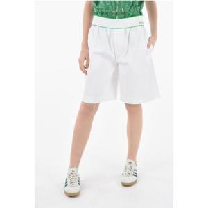보테가베네타 로고 코튼 숏팬츠 702095 V1J10 9000 White