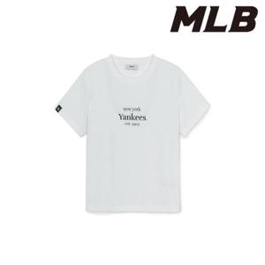 MLB (3FTSV0253-50WHS) 여성 바시티 로고 컴포터블핏 기능성 반팔 티셔츠