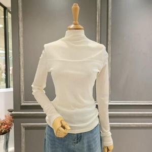 [아니베에프]A52WTS400_모크넥 시스루 티셔츠