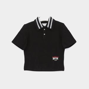 우영미 빅카라 프린트로고 반팔 여성 PK티셔츠 M251TS16741B