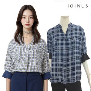 [조이너스] 소매배색패턴블라우스_JABU5-WRB420