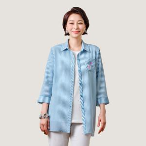 [마담엘레강스] 럭키 썸머 스트라이프 시어서커 앙상블 K252JK01+K252BL01