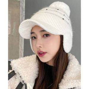 F006490_(골프모자)겨울털 귀달이 귀마개 캡 니트모자